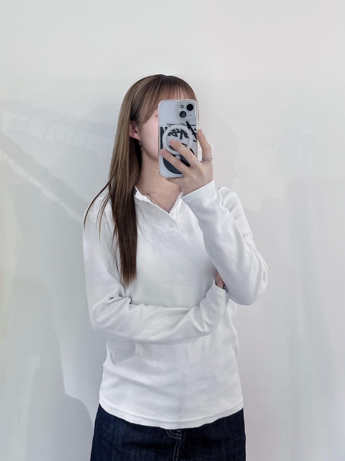 아비렉스 90‘s 화이트 니트 슬리브 상품이미지1