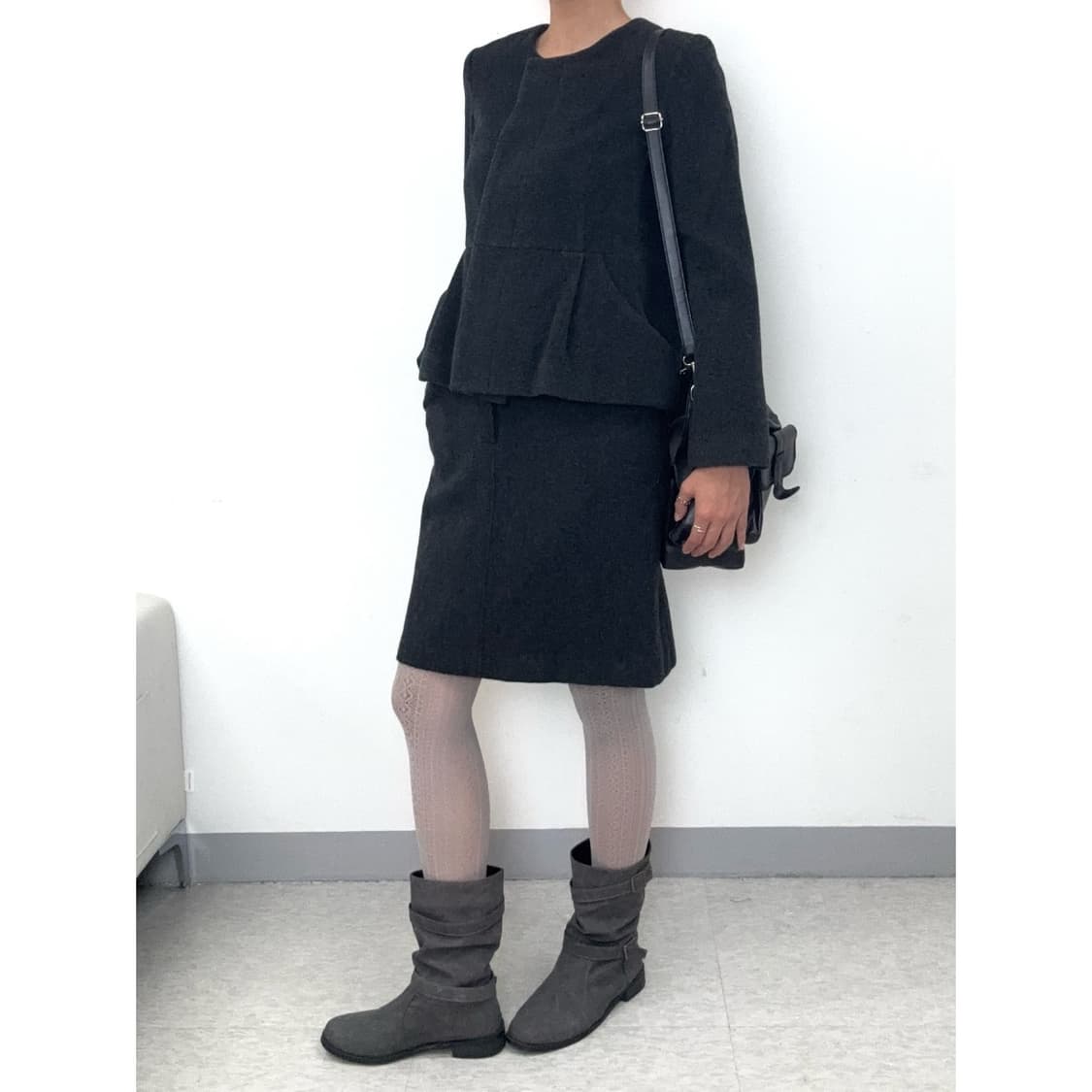 빈티지 차콜 울 자켓 상품이미지3