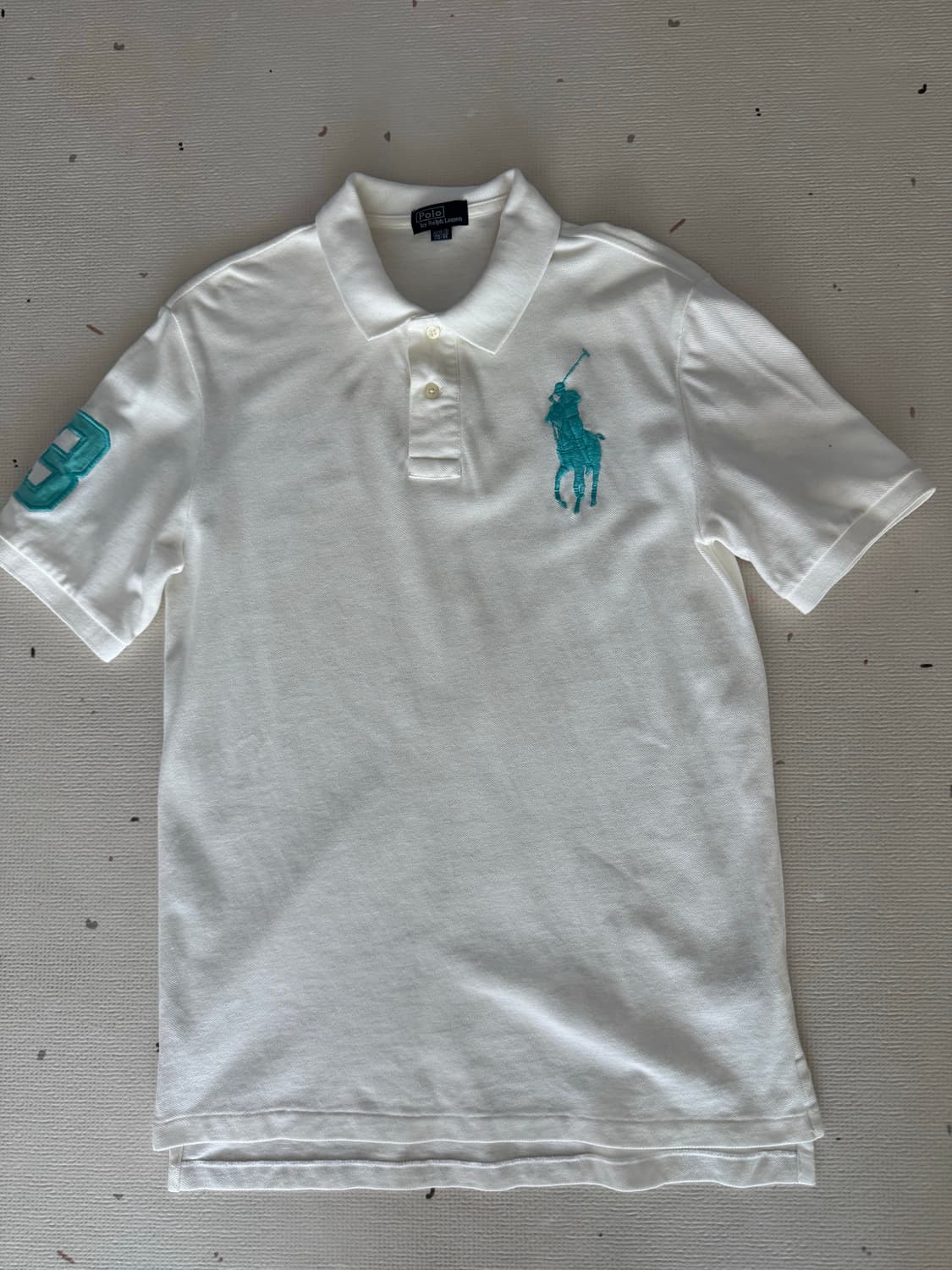 폴로 랄프로렌 민트 빅포니 화이트 카라 반팔티  상품이미지1