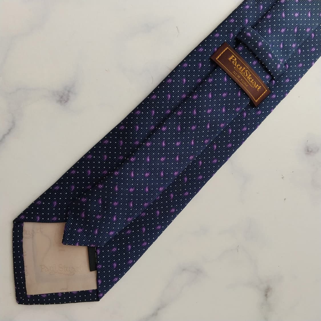 폴스튜어트 네이비 페이즐리 자카드 넥타이 8.7cm A+등급 K2392
 상품이미지8