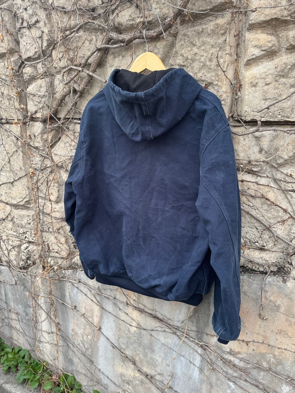 칼하트 빈티지 j131 네이비 페이딩 덕 액티브 후드 워크 자켓 상품이미지7