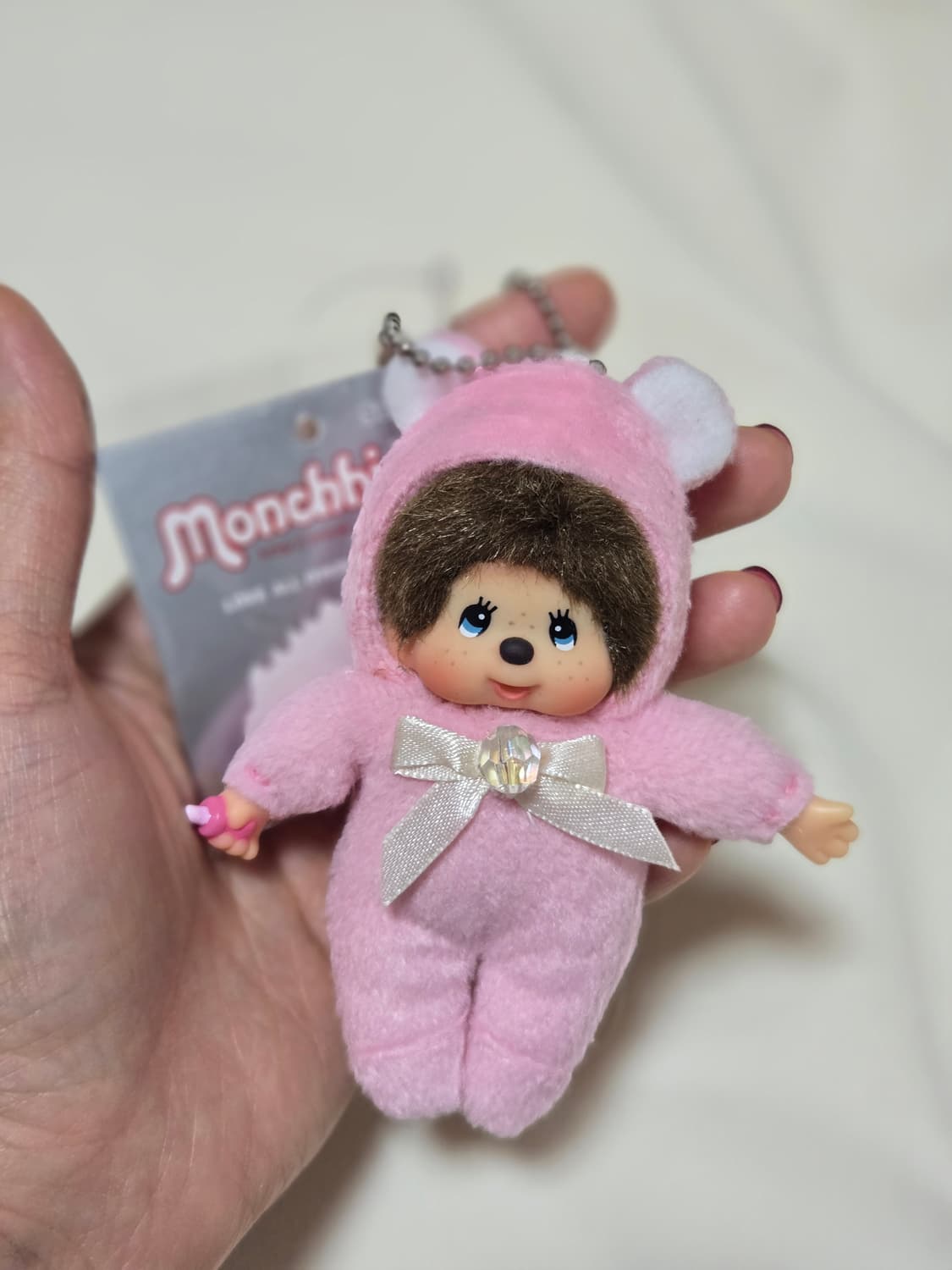 몬치치 라떼 + 10월 탄생석 연분홍 키링 상품이미지2