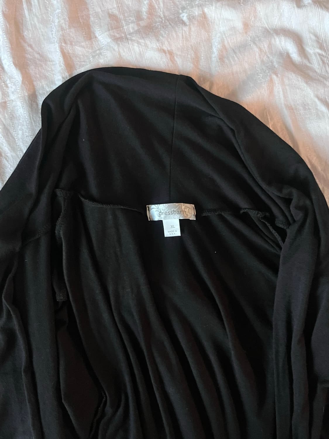 Black Draped Cardigan Fluid Silhouette 상품이미지4