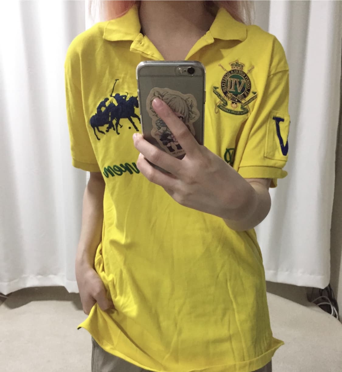 폴로 랄프로렌 옐로우 더블포니 빅포니 치프키프 카라 티 상품이미지1