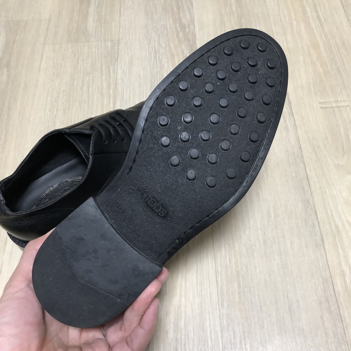 (240-245) 토즈 TODS 소가죽 5홀 더비 슈즈 구두 블랙 상품이미지9