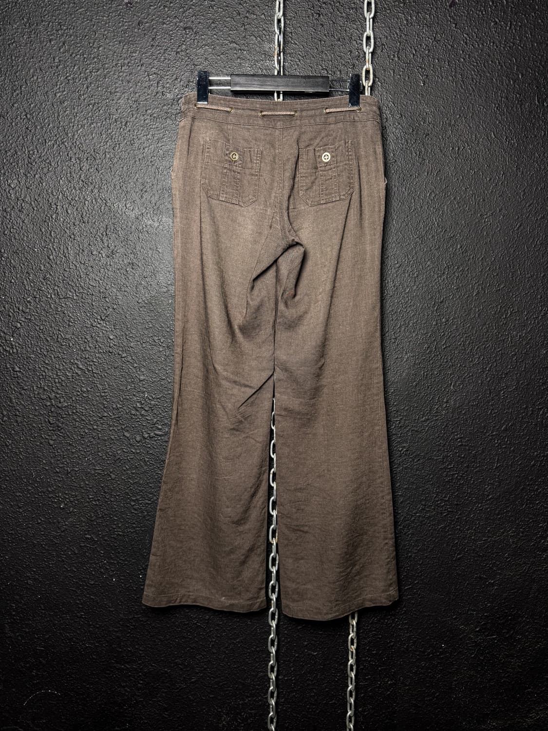 Brown Flare Linen Pants 상품이미지9