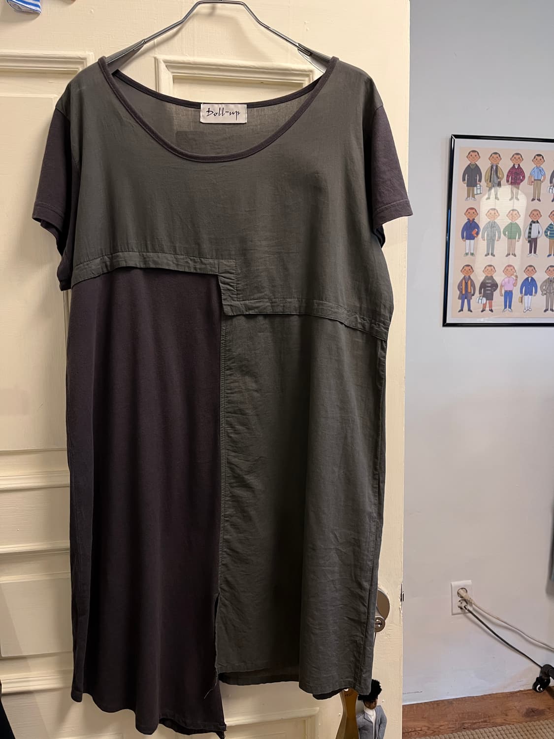 grey patchwork onepiece 상품이미지1