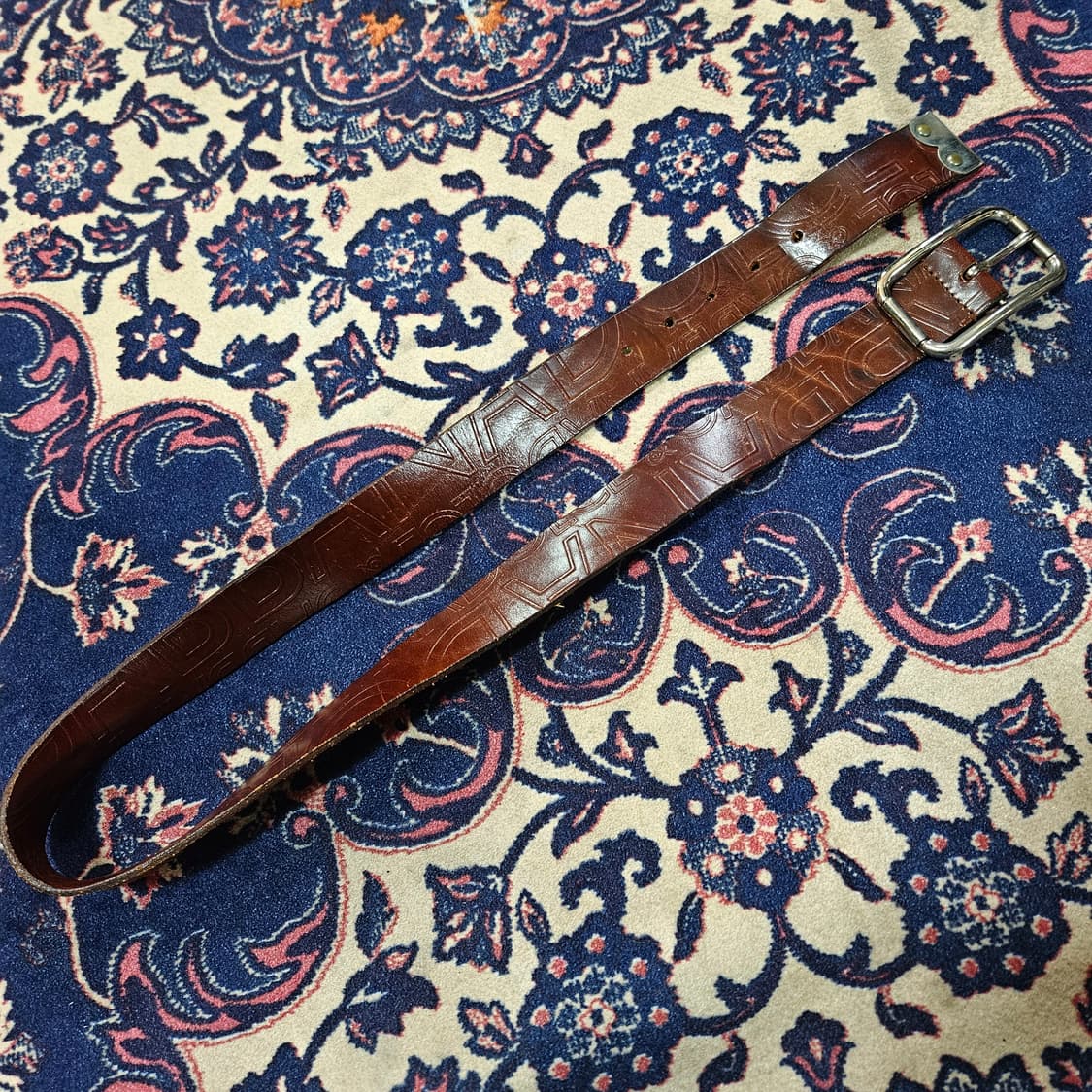 돌체앤가바나 Y2k 빈티지 브라운 가죽 레터링 벨트  상품이미지1