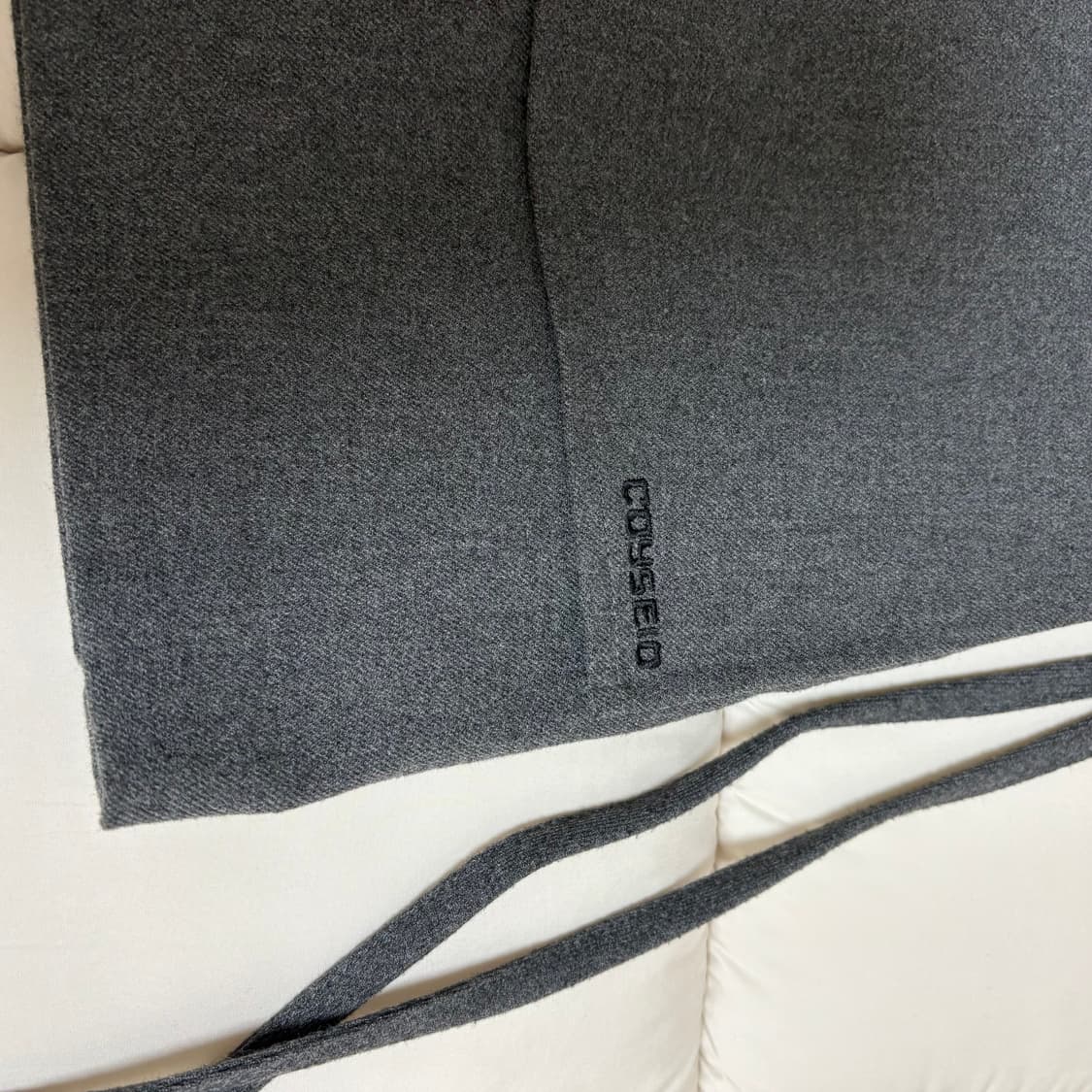 코이세이오 RIBBON DOUBLE SKIRT GREY 상품이미지5