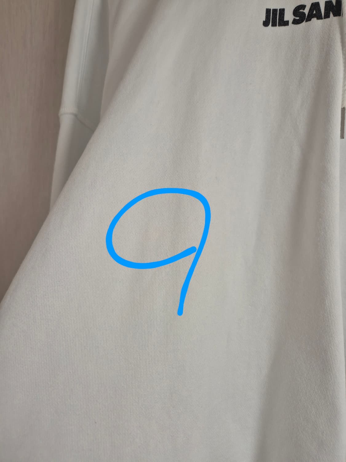 질샌더 로고 후드티 화이트 M 상품이미지4