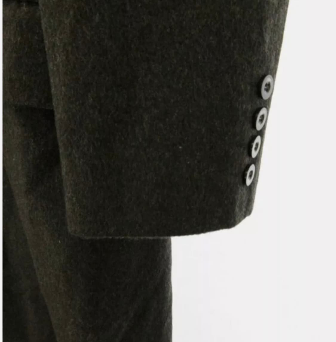 퓨어 캐시미어 100% 롱코트 테일러드 카키이쉬 차콜 / 54 2xl 상품이미지5