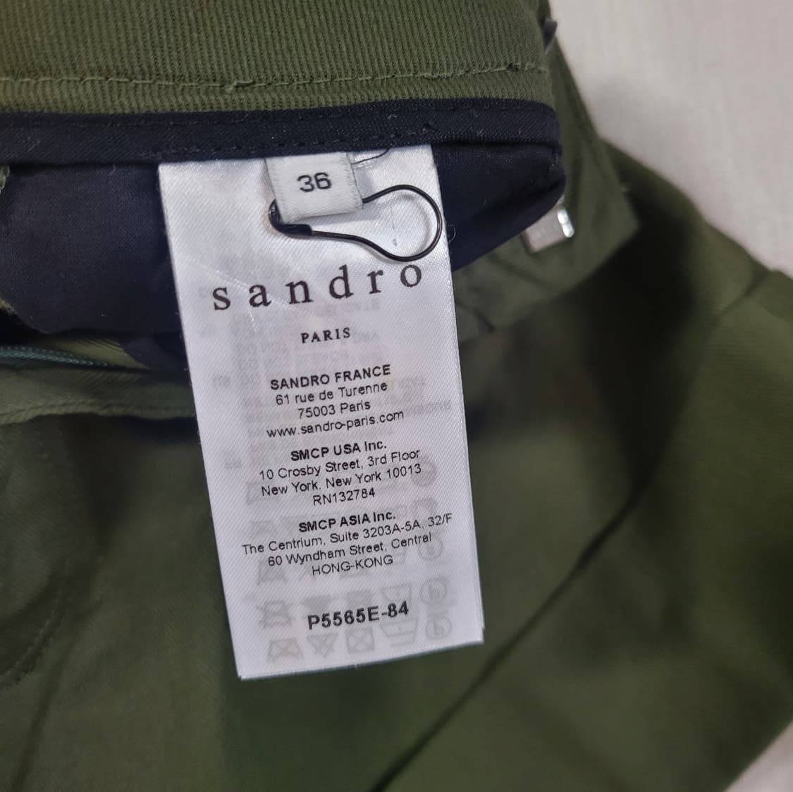 산드로 SANDRO 숏팬츠 반바지 카키 팬츠 (표기36) 미시착 새상품 상품이미지4
