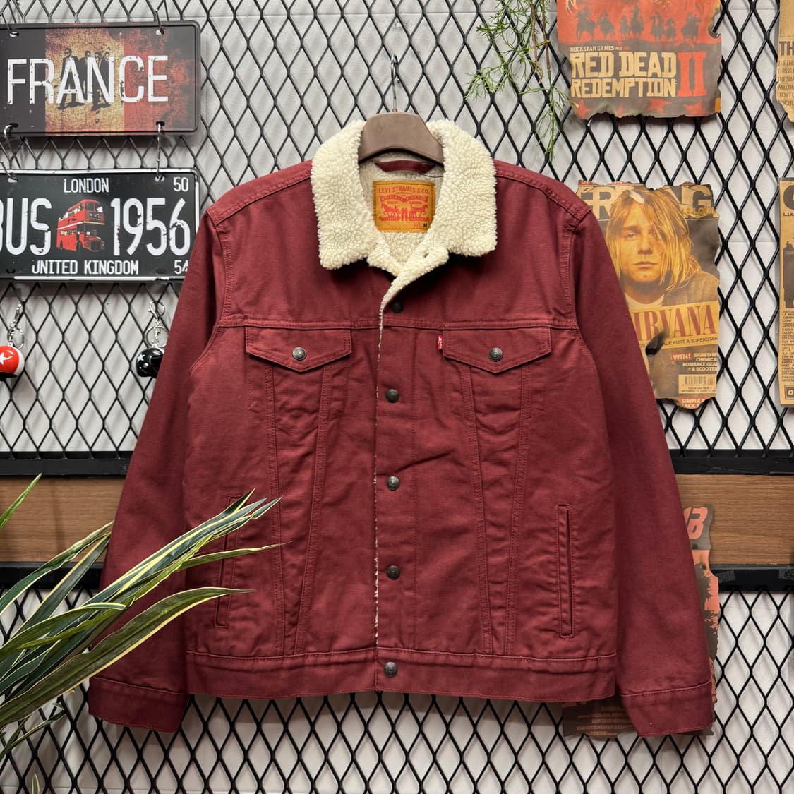 리바이스 타입 3 쉐르파 트러커 자켓 레드 상품이미지1