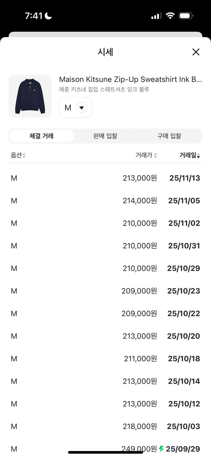 메종키츠네 집업 스웨트셔츠 잉크블루 상품이미지2