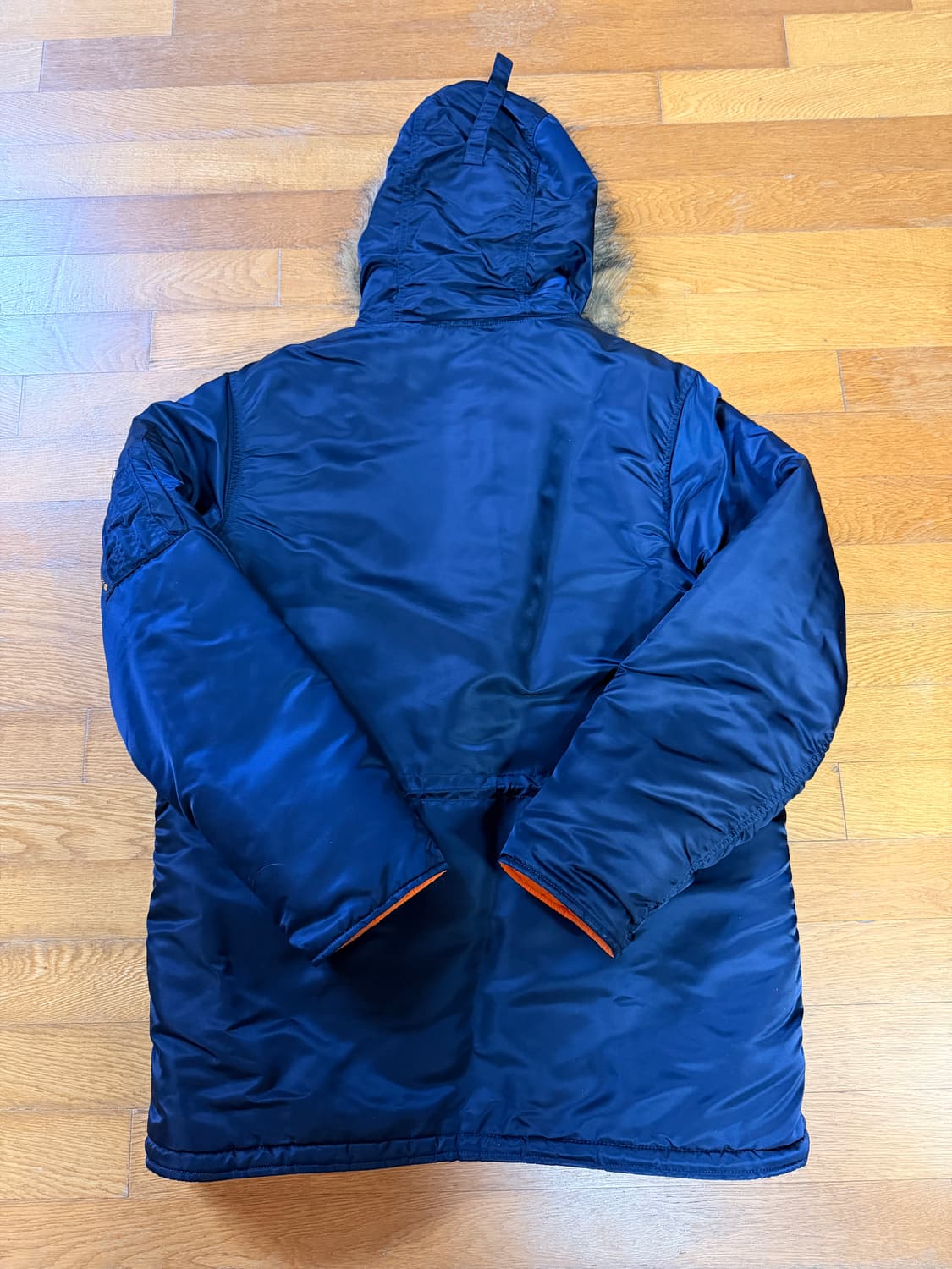 슈프림 아치로고 N-3B 새틴 파카 네이비 상품이미지2