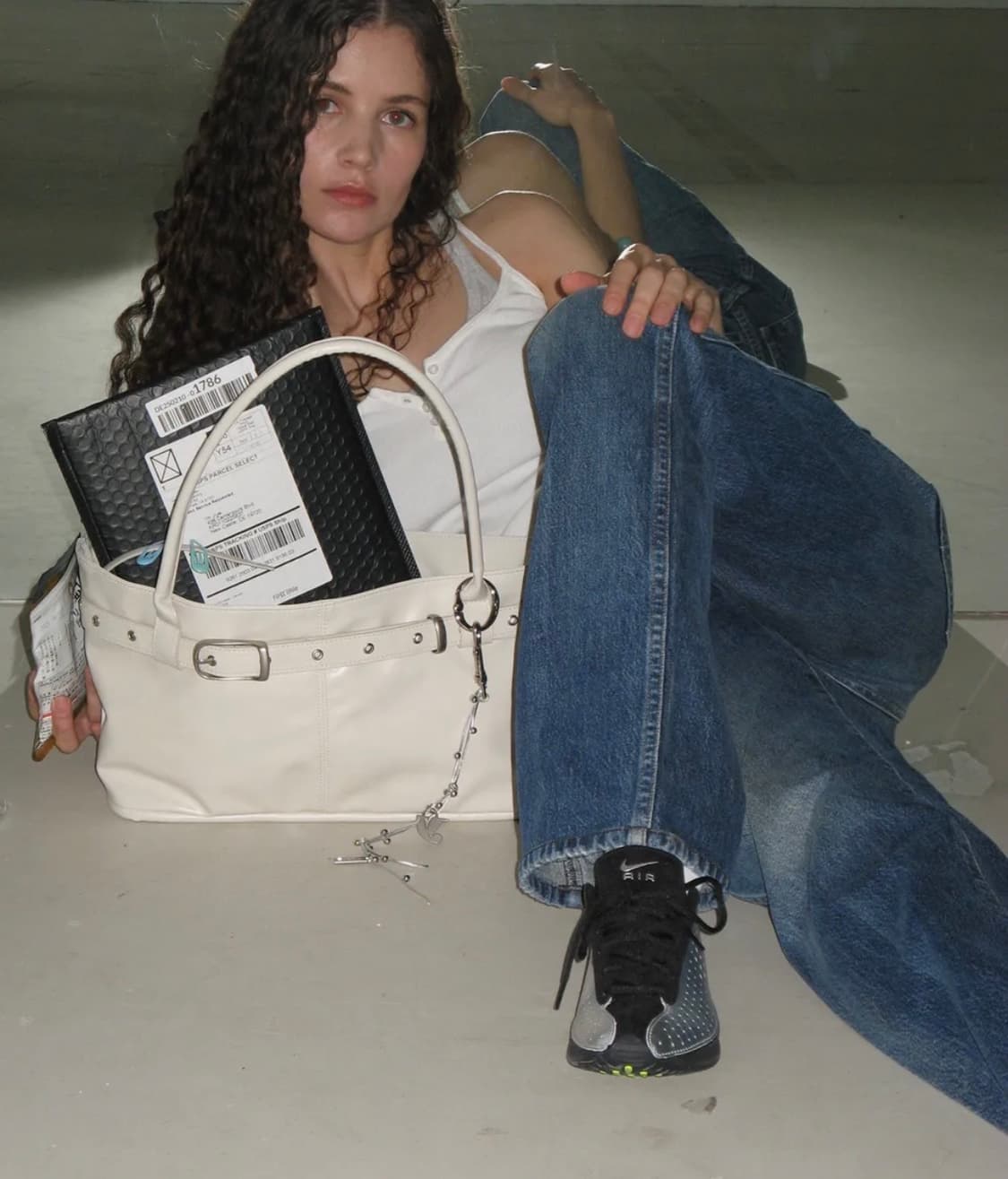 여밈 belted boat bag (oyster) 상품이미지2