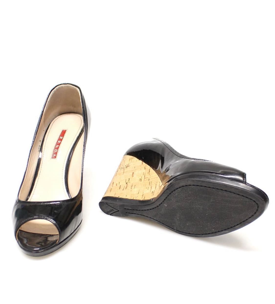 Prada open toe wedge heels 240 상품이미지2