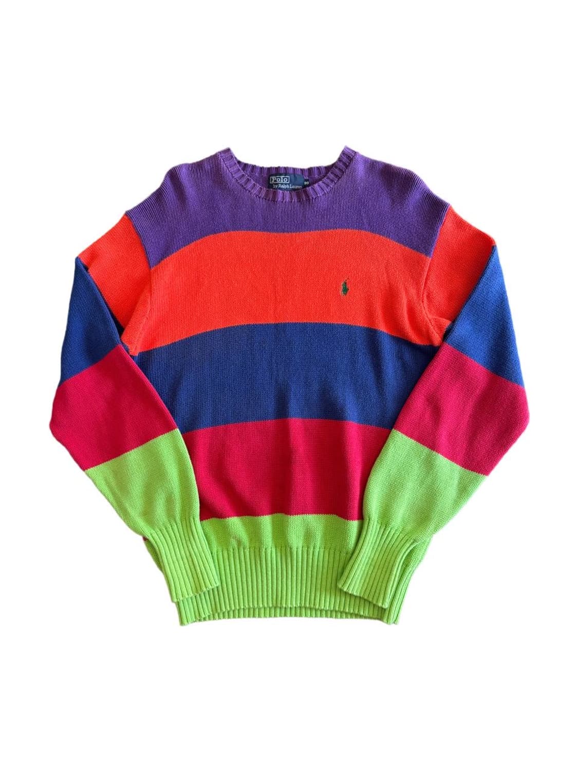 90s PRL striped cotton sweater 상품이미지1