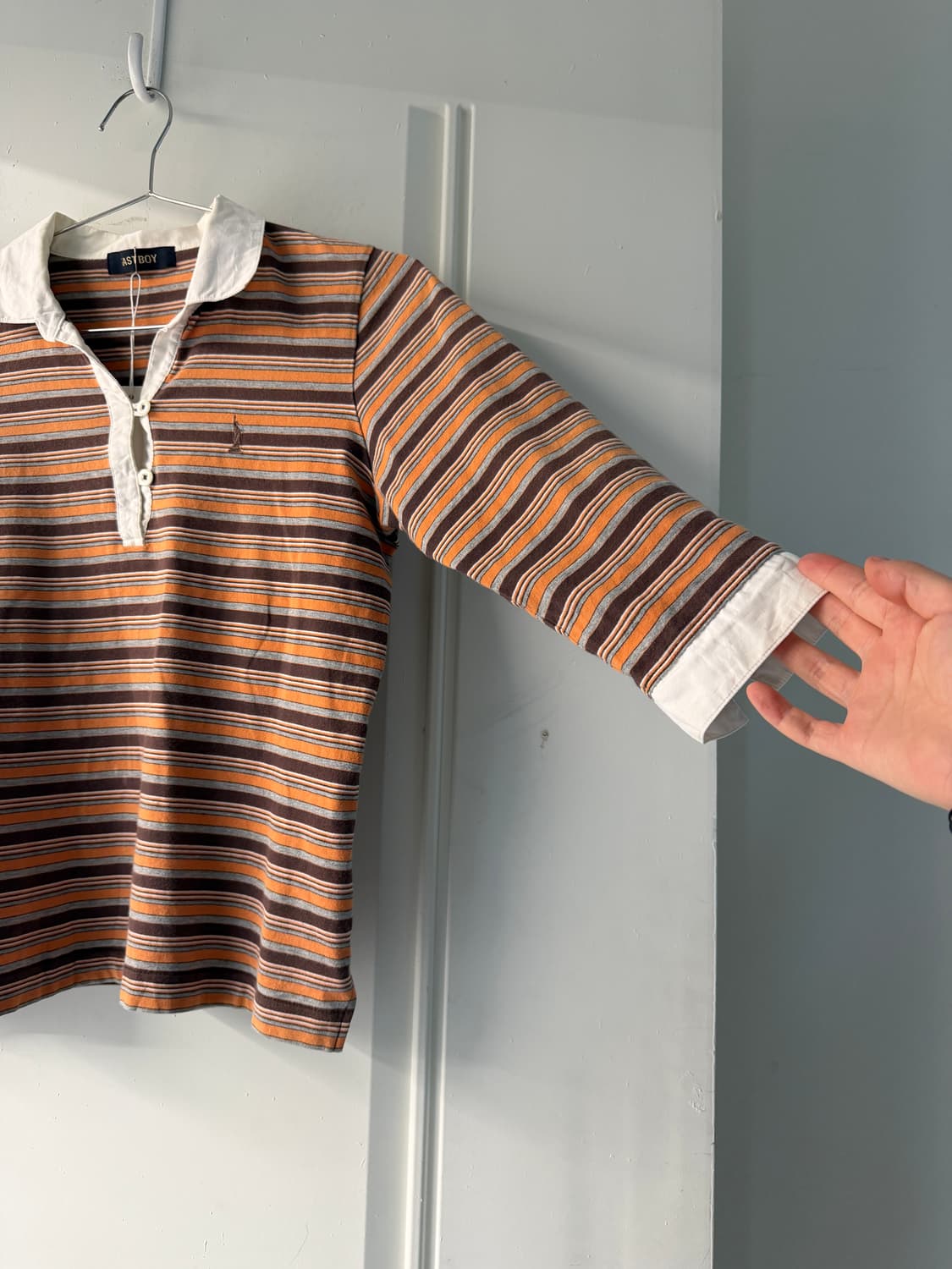 일본빈티지 스트라이프 pk 7부티셔츠 상품이미지6