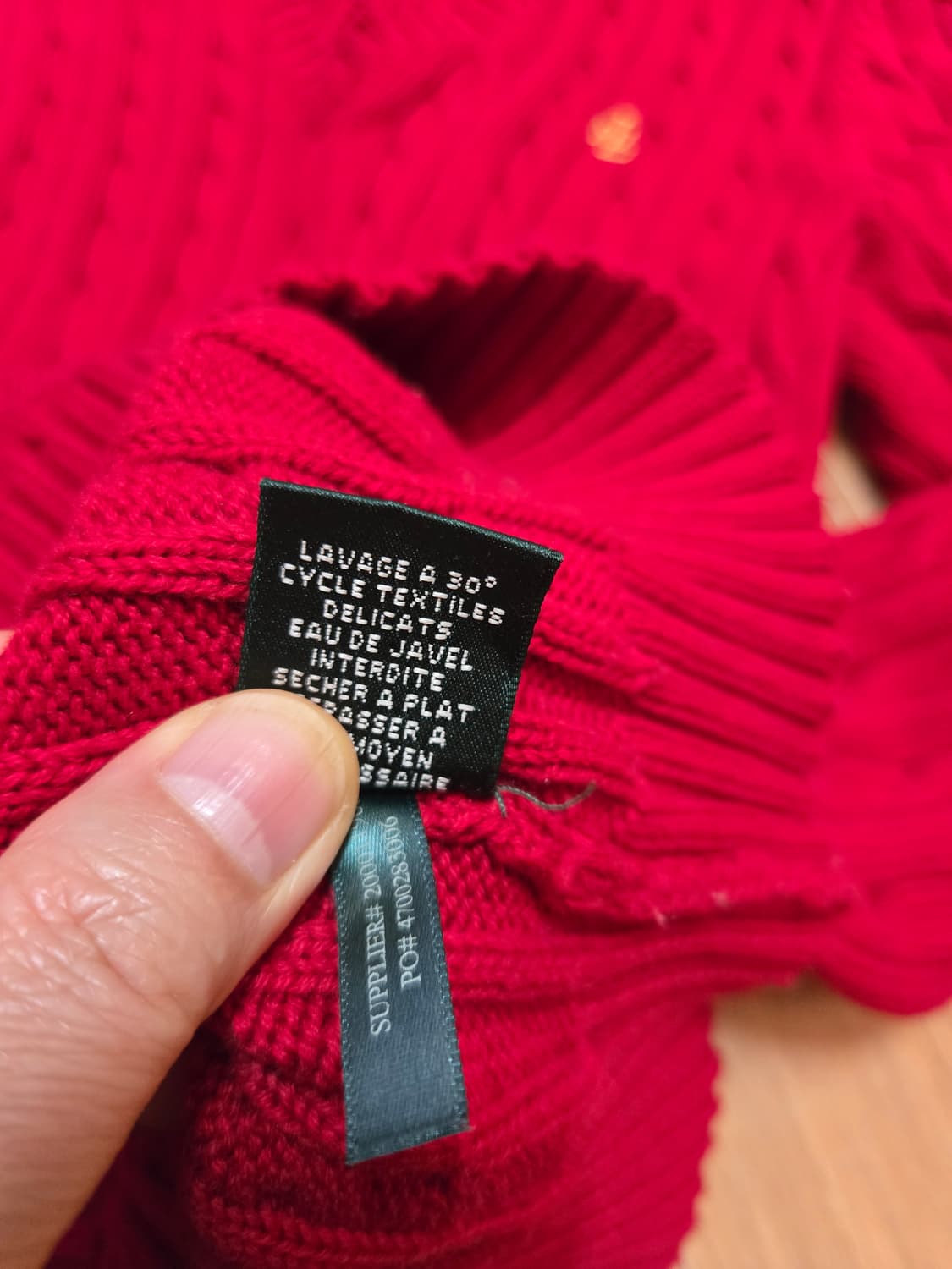 로렌 랄프로렌 정품 여성 브이넥 케이블 니트 상품이미지8