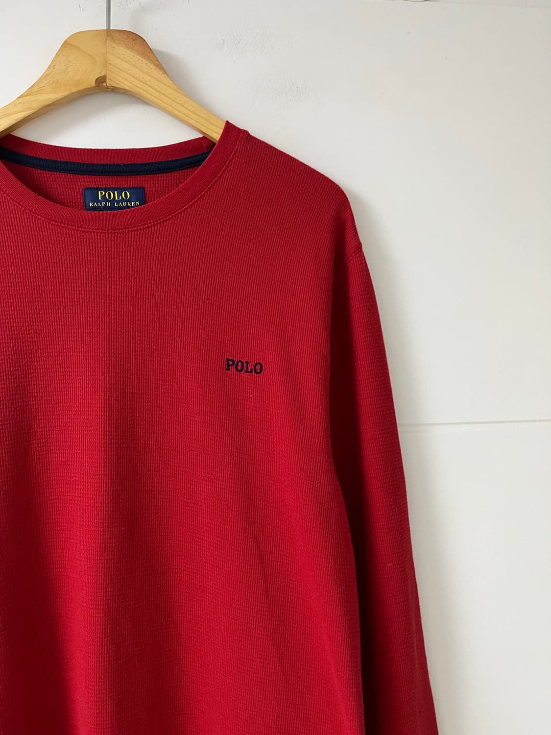 폴로 티셔츠 폴로 와플티 긴팔 상품이미지3