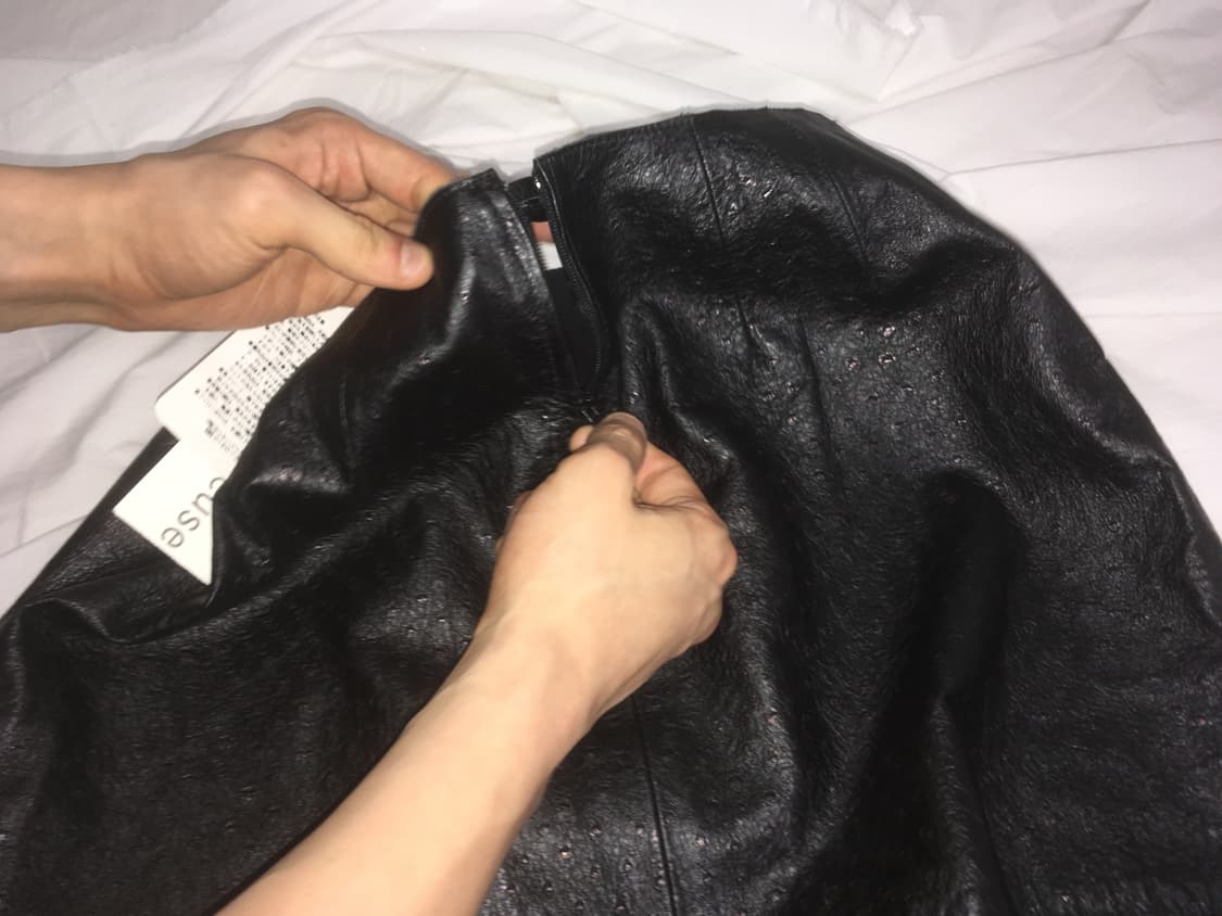 *deadstock lambskin leather skirt* 상품이미지5