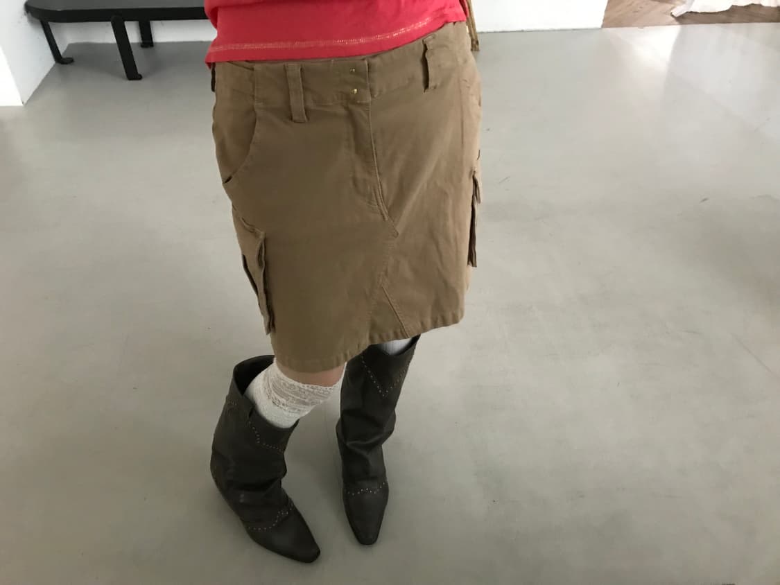 vintage beige cargo skirt 상품이미지1