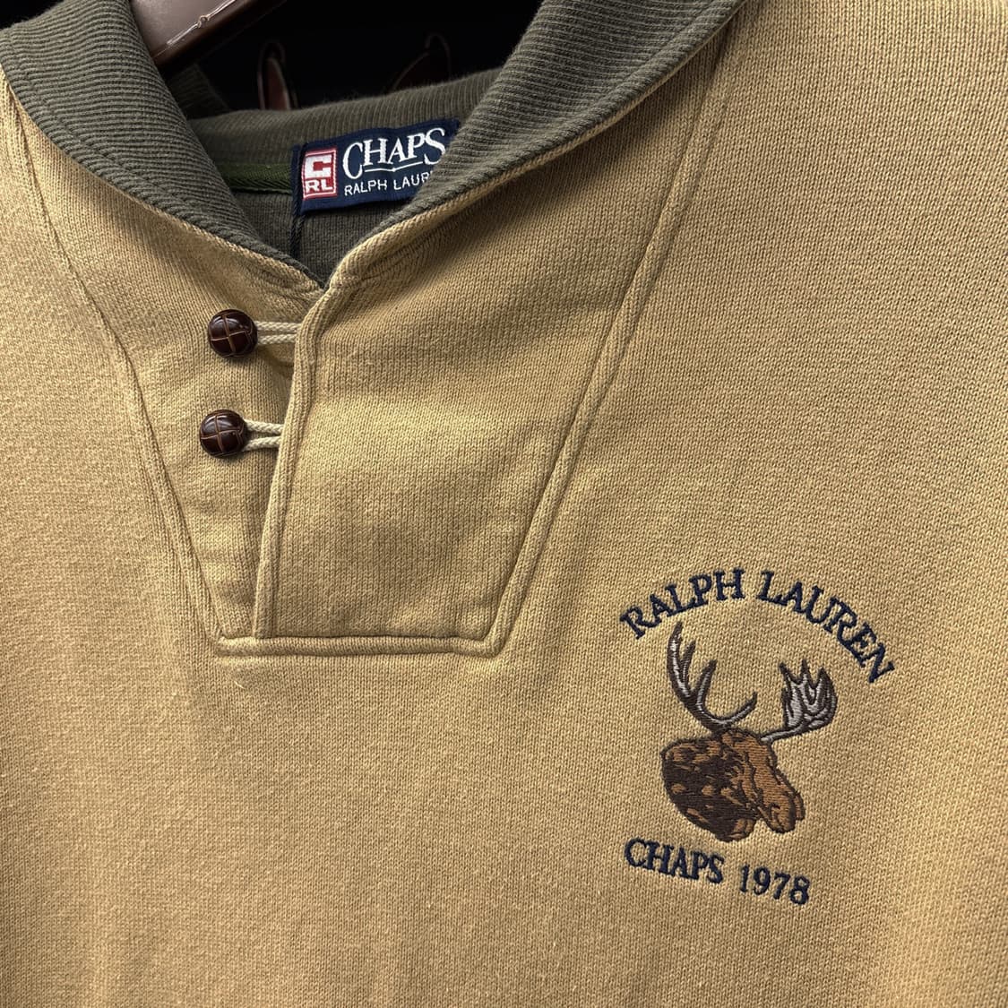 90s 폴로 챕스 헌팅 엠브로이드 숄카라 풀오버 헌팅 스웻셔츠 N1170 상품이미지6