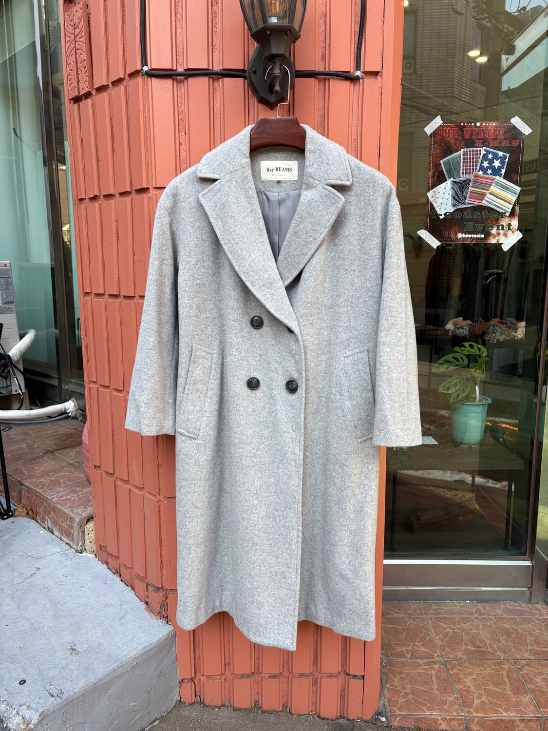 Ray Beams 울 혼방 더블 코트 상품이미지1