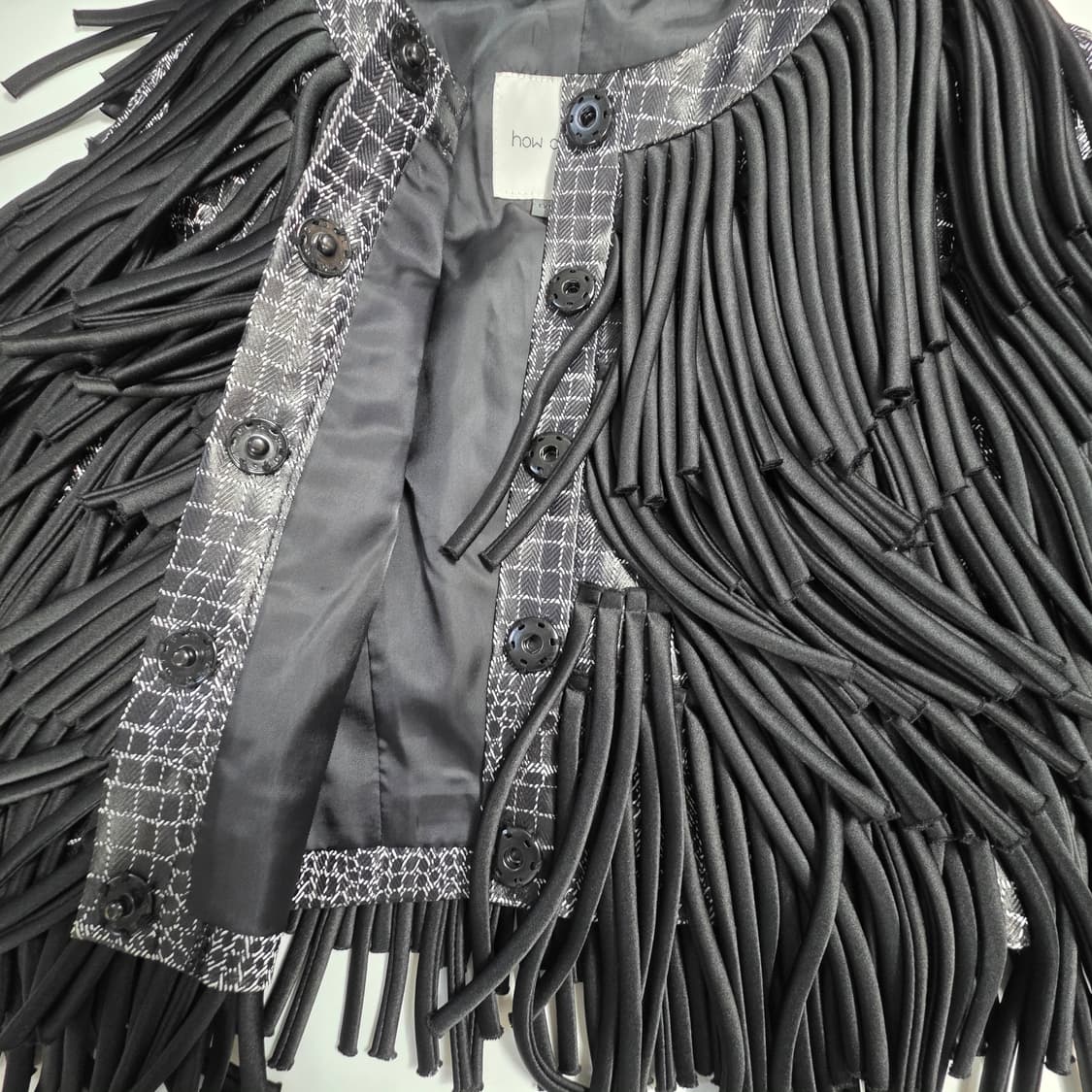 0774 [HOW AND WHAT]블랙 프린지 자켓 / 블랙 / XS 상품이미지7