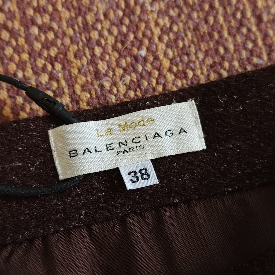 90s 발렌시아가 보카시 울 스커트 브라운 38 상품이미지9