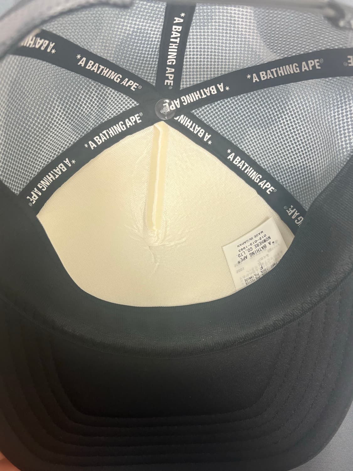 베이프 컬러 카모 제너럴 메쉬 캡 블랙 상품이미지3