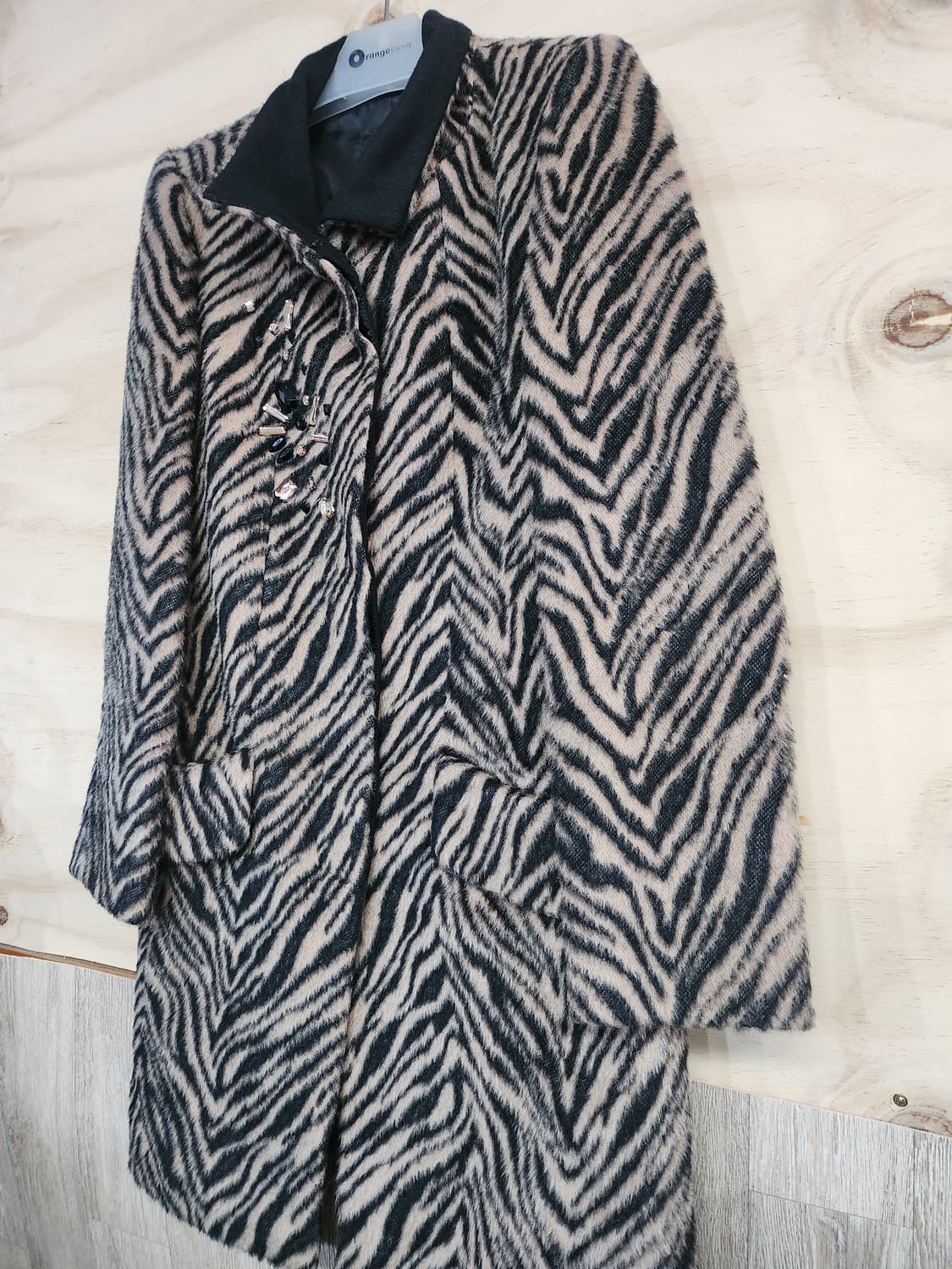 210) 잇미샤 지브라 패턴 알파카코트 상품이미지3