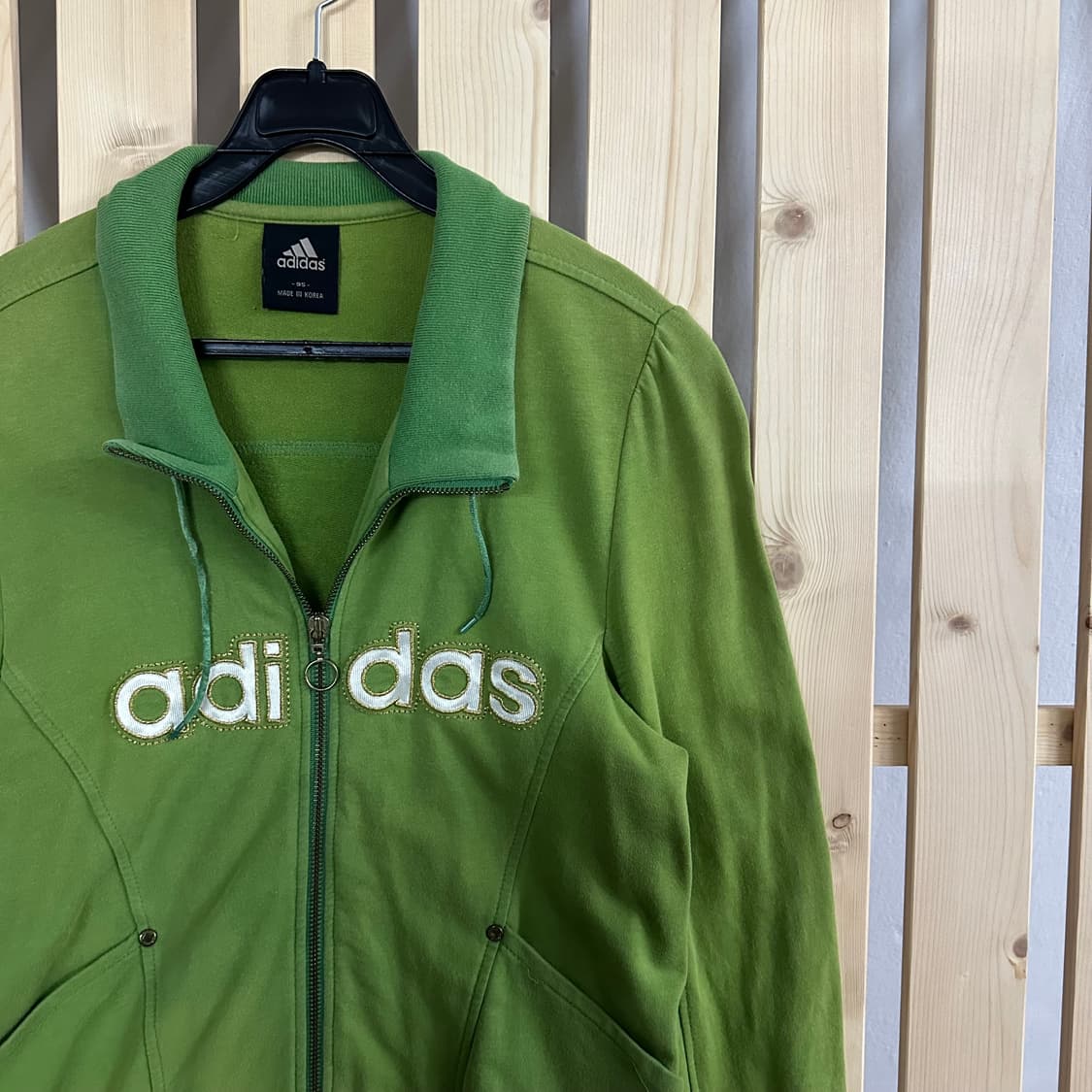 (M) 아디다스 빅로고 그린 코튼 져지 상품이미지4