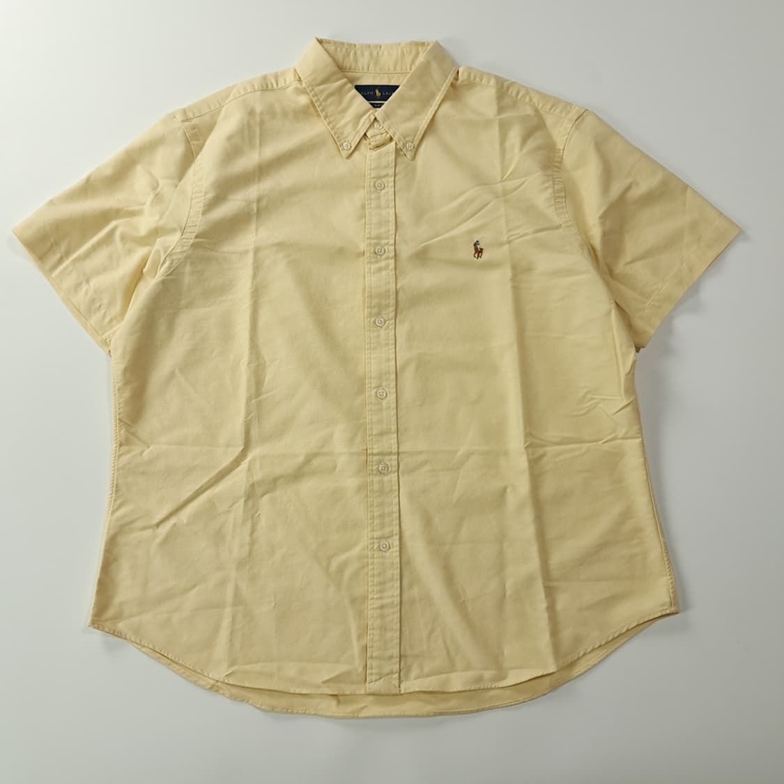 CK182 2XL 폴로 옥스포드 옐로우 반팔 셔츠 남방 상품이미지1