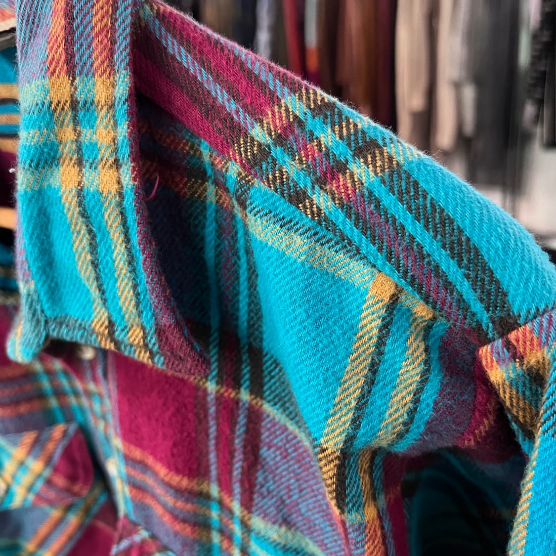 [M] 90s 반 헤우젠 플란넬셔츠  상품이미지3