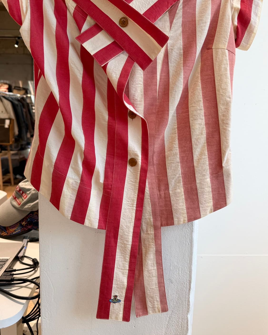 비비안 웨스트우드 레드라벨 레드 스트라이프 슬리브리스 상품이미지6