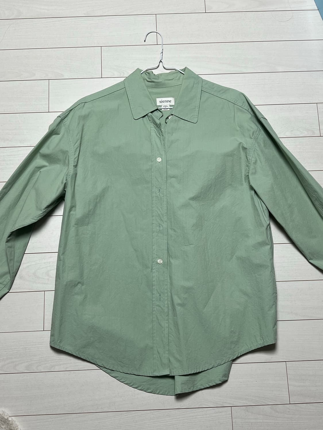 시엔느 세이지코튼셔츠 그린 상품이미지4