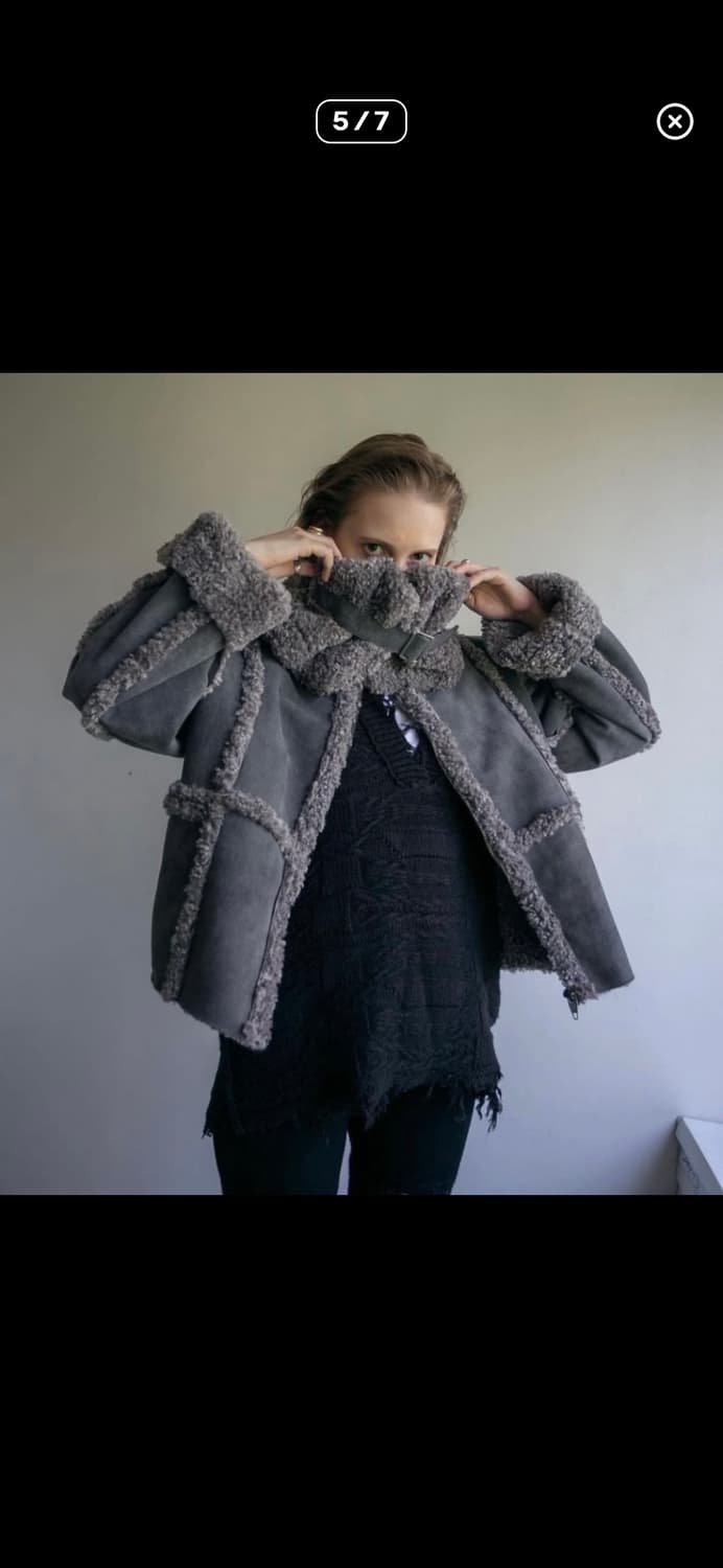 퍼버즈 서클 무스탕 코트 상품이미지1