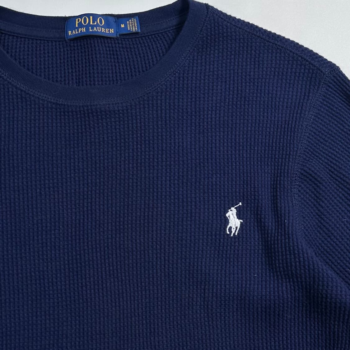 폴로 랄프로렌 네이비 와플 티  상품이미지3