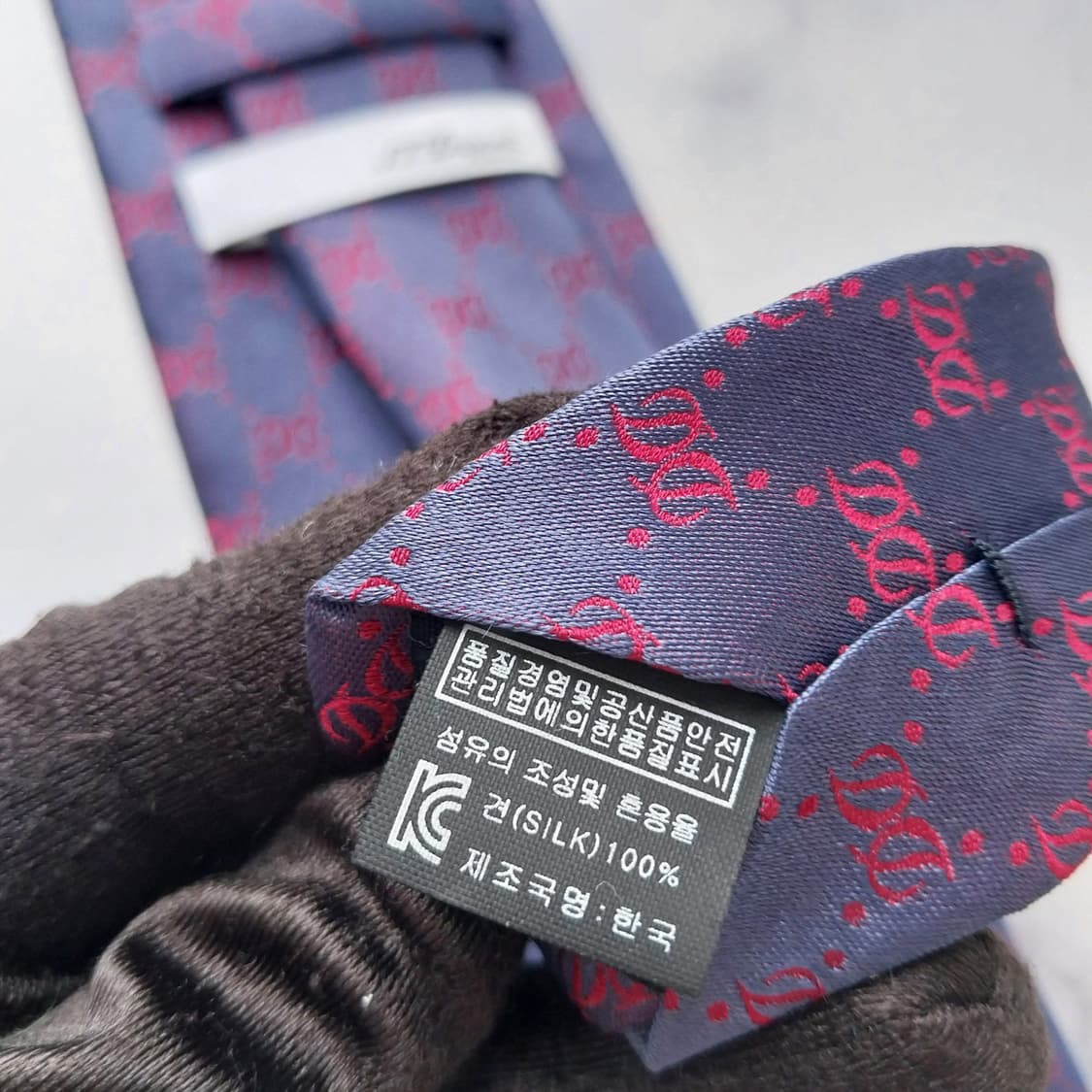 에스.티. 듀퐁 실크 로고 패턴 넥타이 8.4cm A+등급 K2336
 상품이미지10
