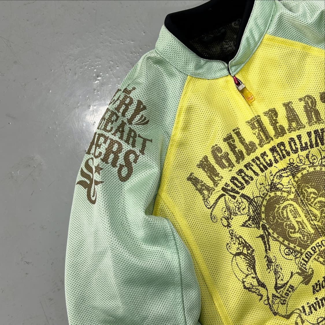 엔젤하트 프린팅 메쉬 라이딩자켓  상품이미지3