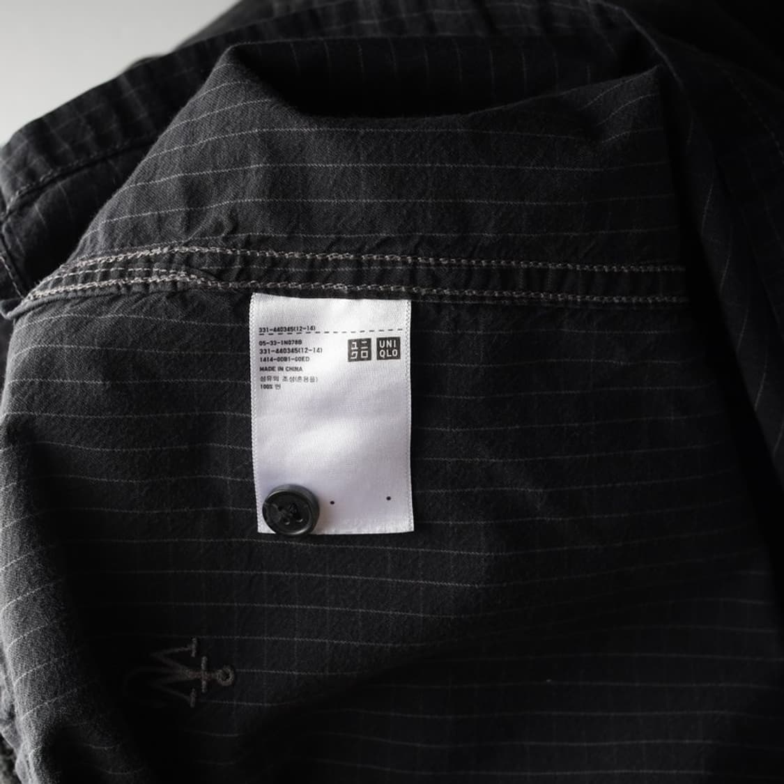 JW앤더슨 X 유니클로 다크그레이 체크 셔츠 XL 상품이미지6