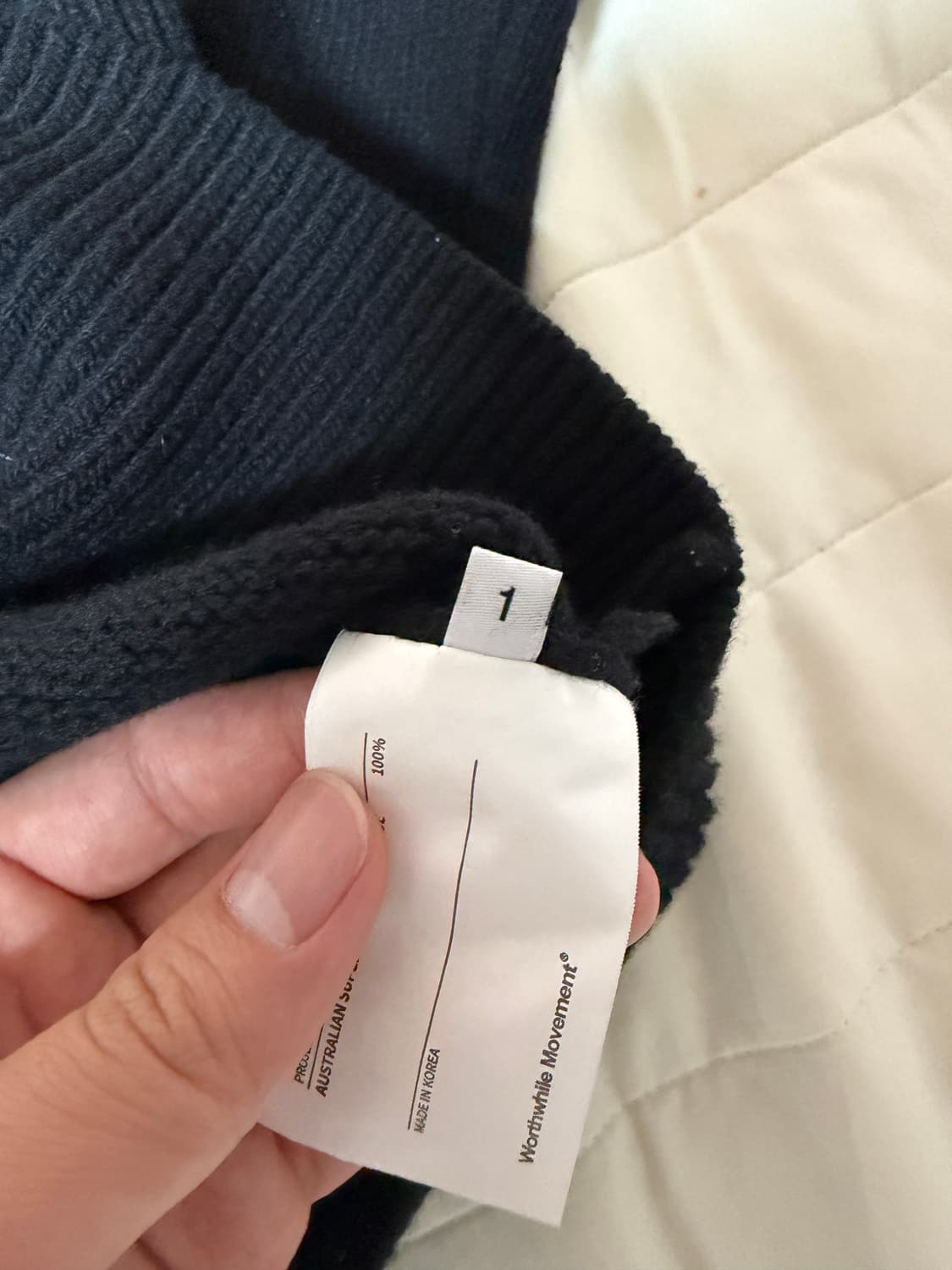 (1size) 월스와일무브먼트 숄더 슬릿 니트 블랙 상품이미지4