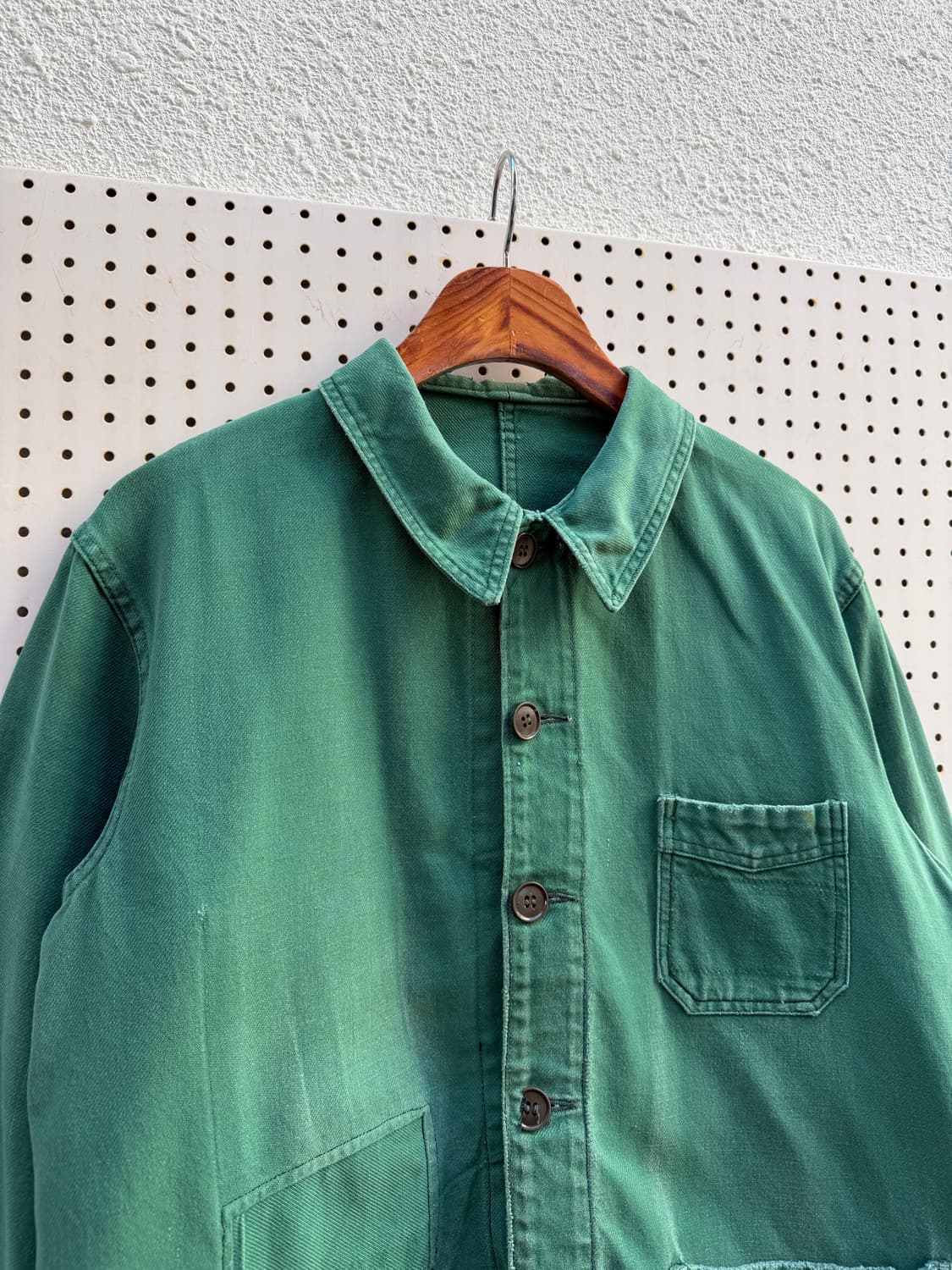 1950s OLD MODEL FADED GREEN 프렌치워크자켓 상품이미지5