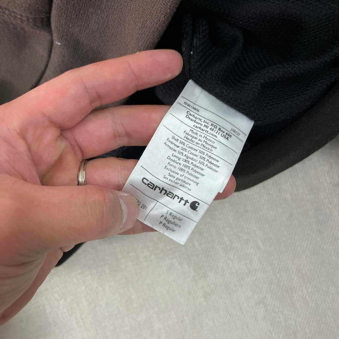 100 칼하트 써멀 브라운 후드집업 상품이미지5