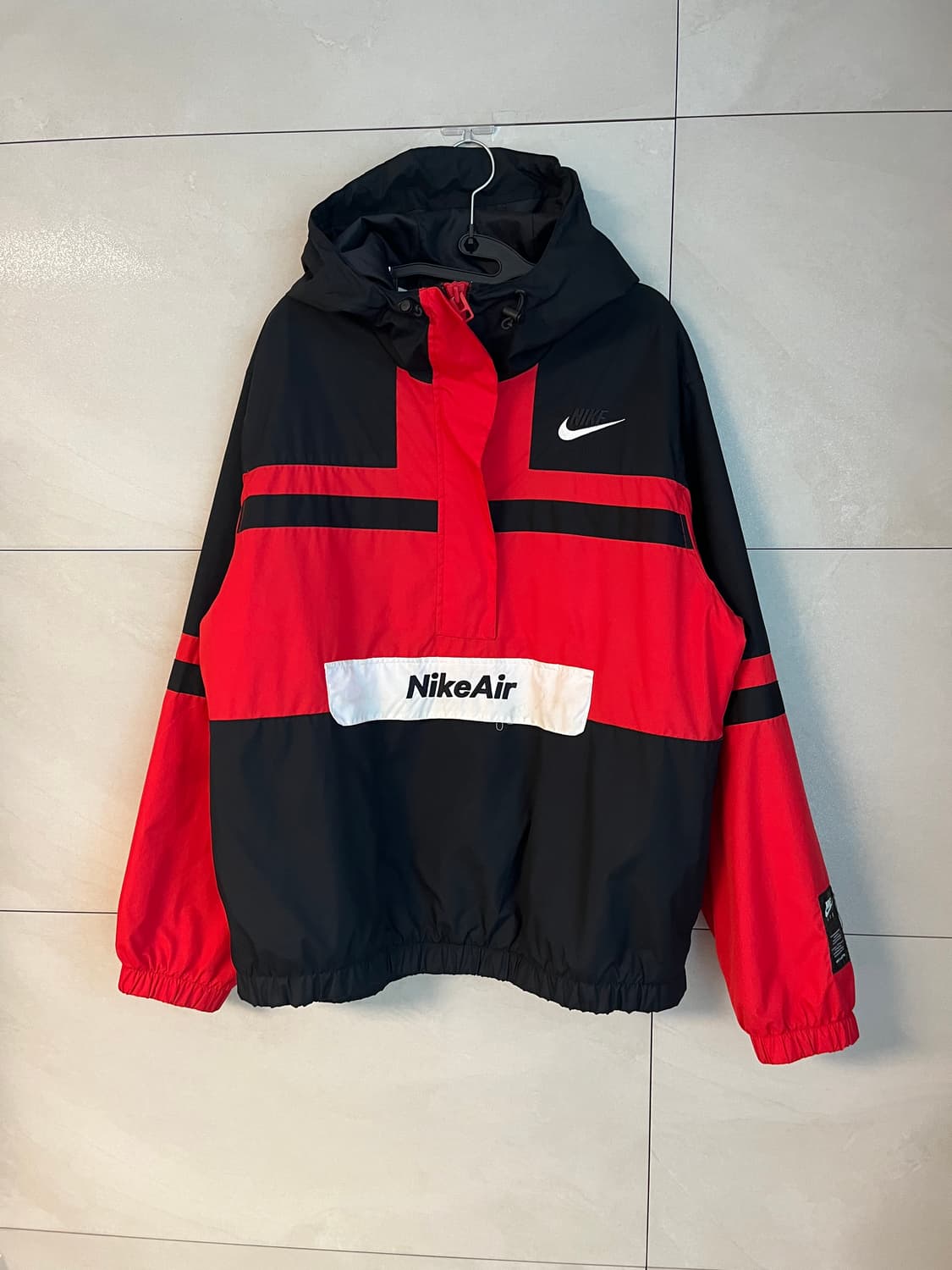 [XL] 나이키 NSW 에어 우븐 아노락 바람막이 레드 블랙 상품이미지3