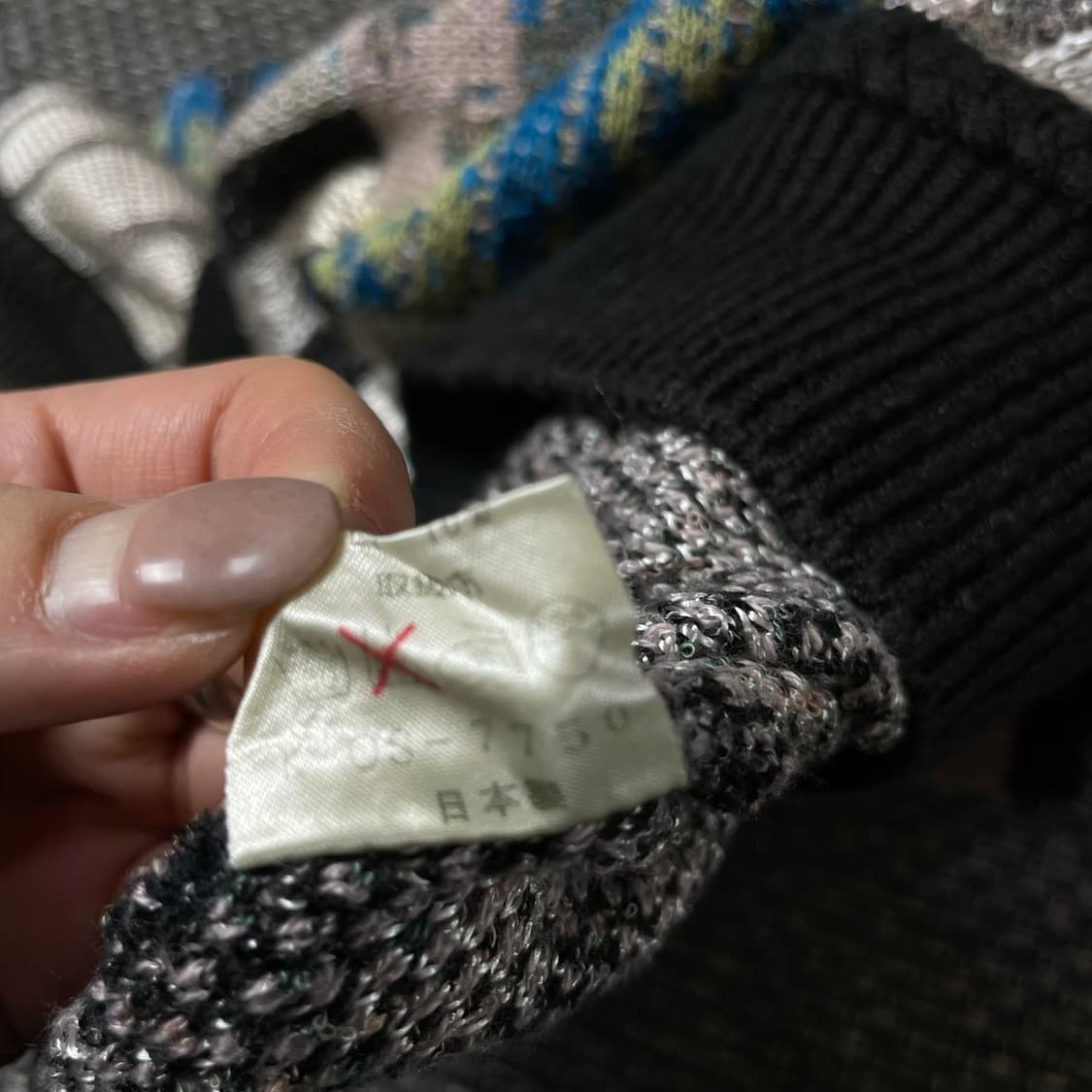 JPN 노르딕 키보드 패턴 반팔 니트 상품이미지7