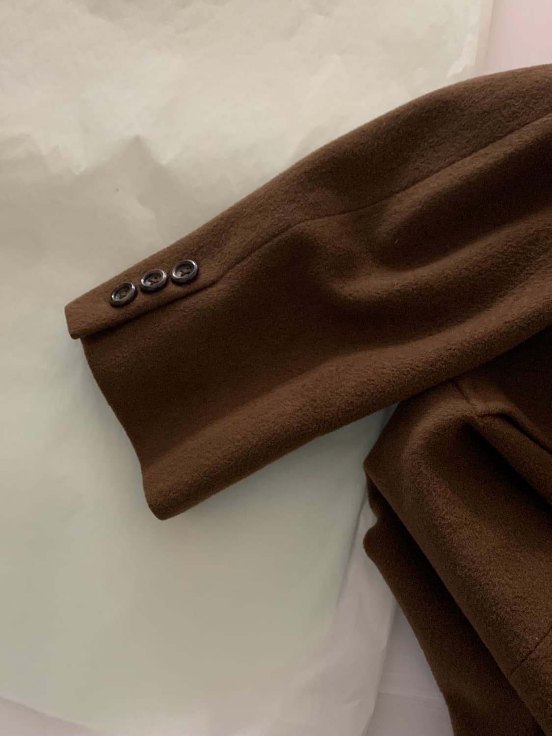 80's "Burberry" wool x cashmere double L 상품이미지10