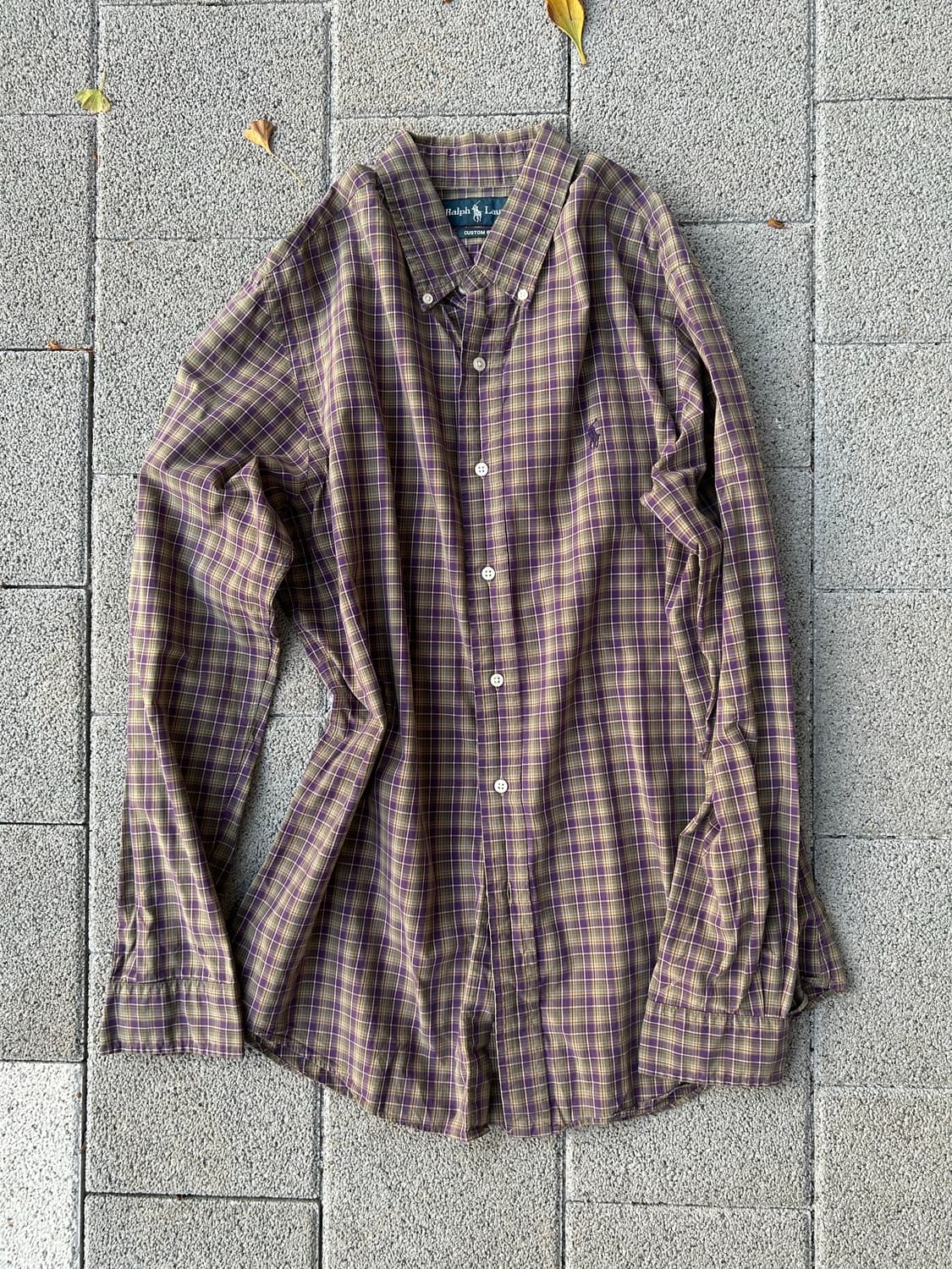 *rare* 2000s 폴로 너드깔 오버핏 체크셔츠 상품이미지1